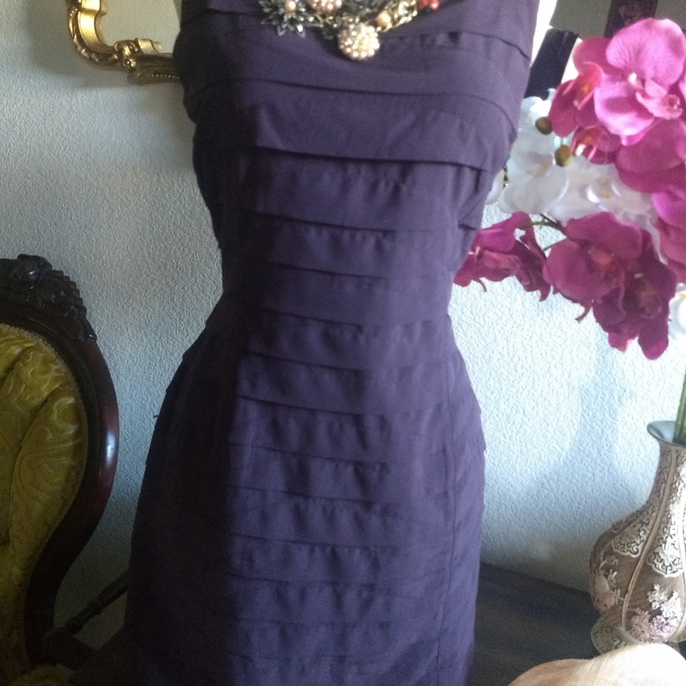 Plum Flap Short Dress